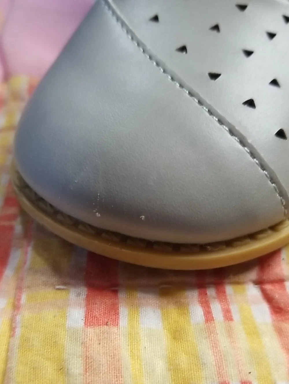 Livie & Luca Light Gray Leather Mary Jane Shoes with Strap Size 5 Luna